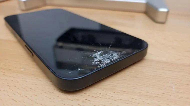 iPhone 13 with broken phone