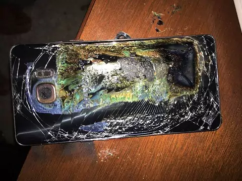 burnt Samsung Galaxy Note 7